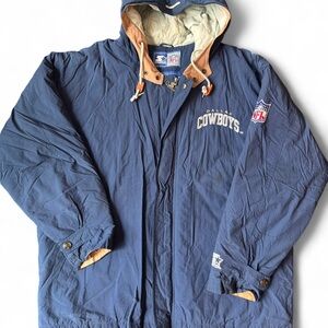 STARTER Dallas Cowboys Navy Windbreaker